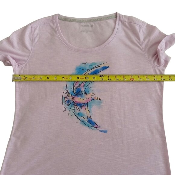 Women's Colorful Bird Flying Free T-Shirt Size Large - Picture 5 of 9
